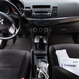 Ворсовые коврики на Mitsubishi Lancer Evolution X 2007 - 2016 в Мурманске