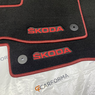 Ворсовые коврики на Skoda Octavia A5 и FL 2004 - 2013 в Мурманске