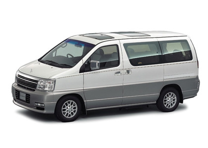 Ворсовые коврики на Nissan Elgrand (E50) 1997 - 2002 в Мурманске